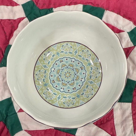 SOUP/CEREAL BOWL 222 FIFTH LYRIA TEAL PRETTY - Picture 7 of 7